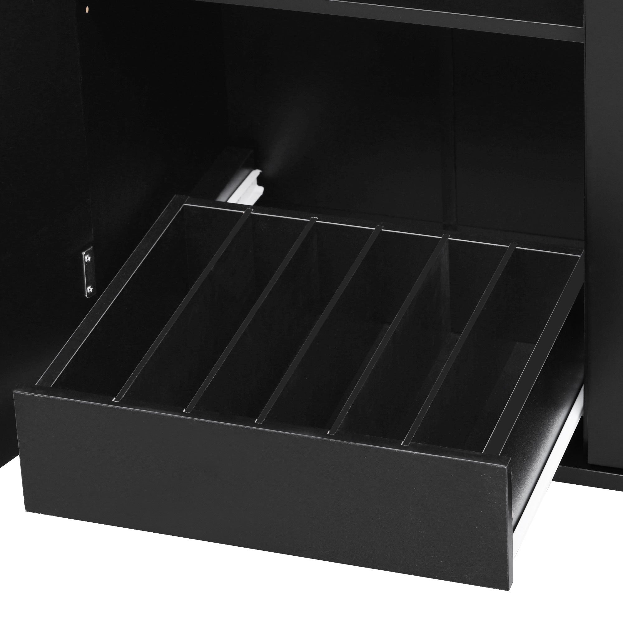 K&K 47.2' Farmhouse Kitchen Island with Drop Leaf, Kitchen Storage Island with Removable Side Racks, Two Drawers, Rolling Kitchen Cart on Wheels with Towel Rack, for Home, Kitchen, Dining Room, Black