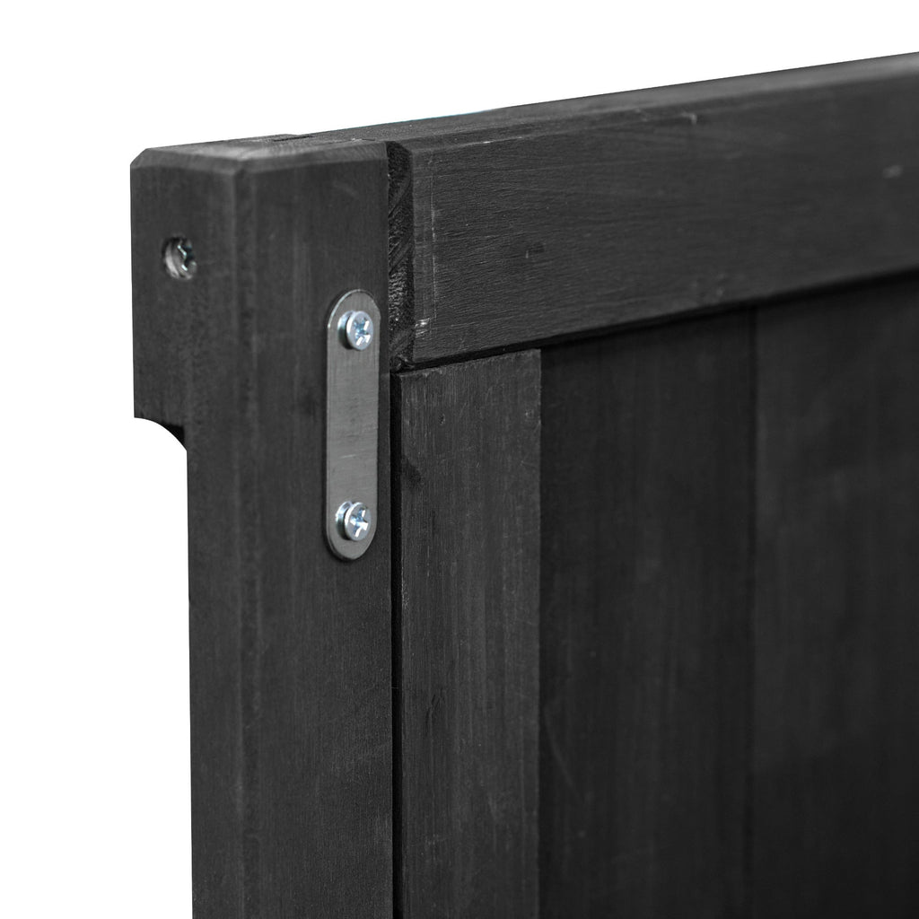 K&K Outdoor Kitchen Island with Rolling Bar Cart and Storage Cabinet