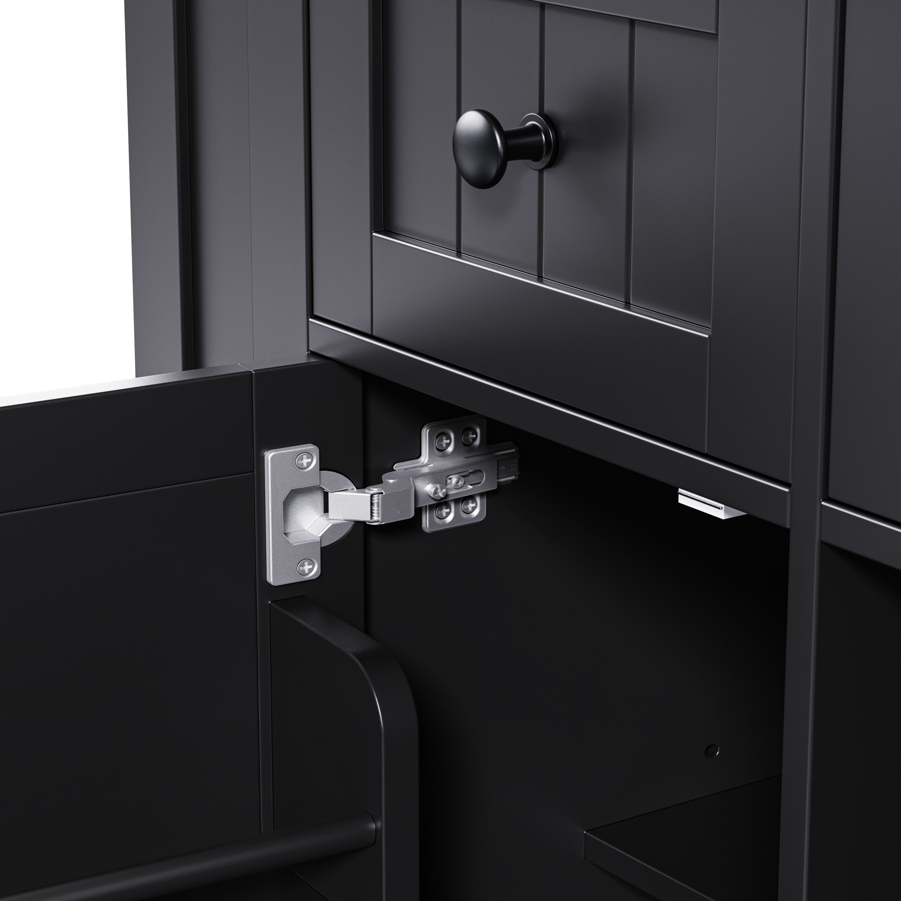 K&K 53inch Large Kitchen Island with 2 Bar Stools, Power Outlet,Door Internal Storage Rack, Kitchen Storage Cart on 5 Wheels with Drop Leaf, 5 Open Side Racks, 3 Drawers, for Kitchen,Dining Room,Black