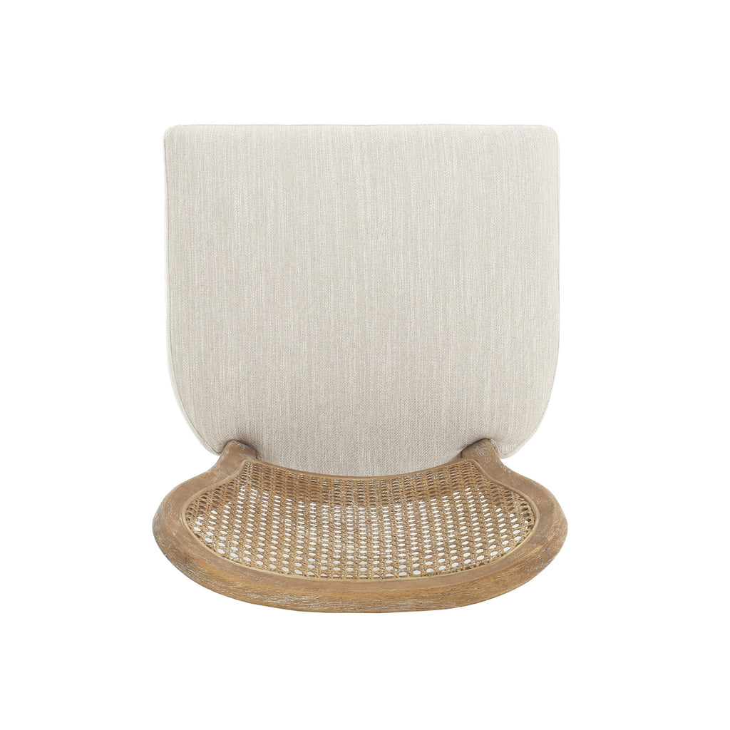 Cane-Back Upholstered Bar Stools Set of 2