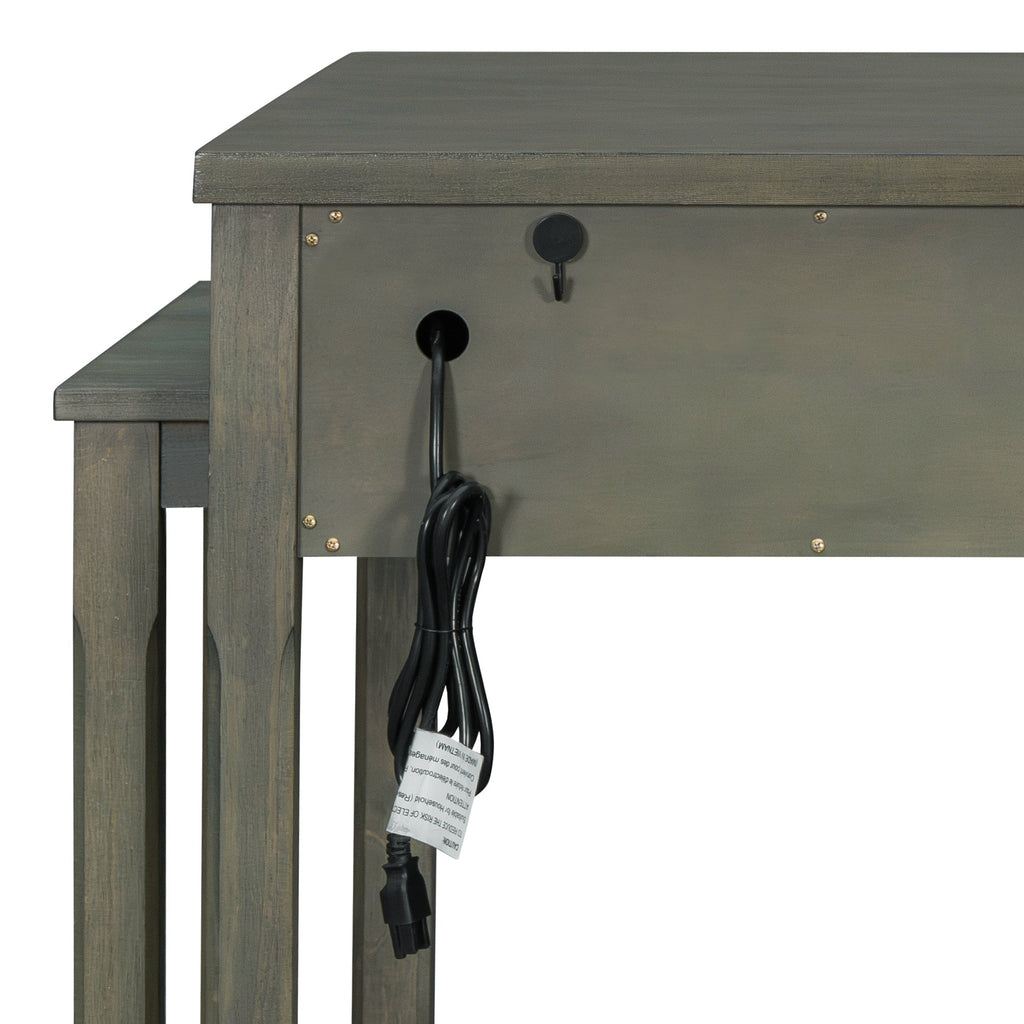 TREXM Extendable Kitchen Island with Storage