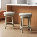 24/26 Inches Swivel Bar Stools Set of 2 wth Wooden Frame-24 inches