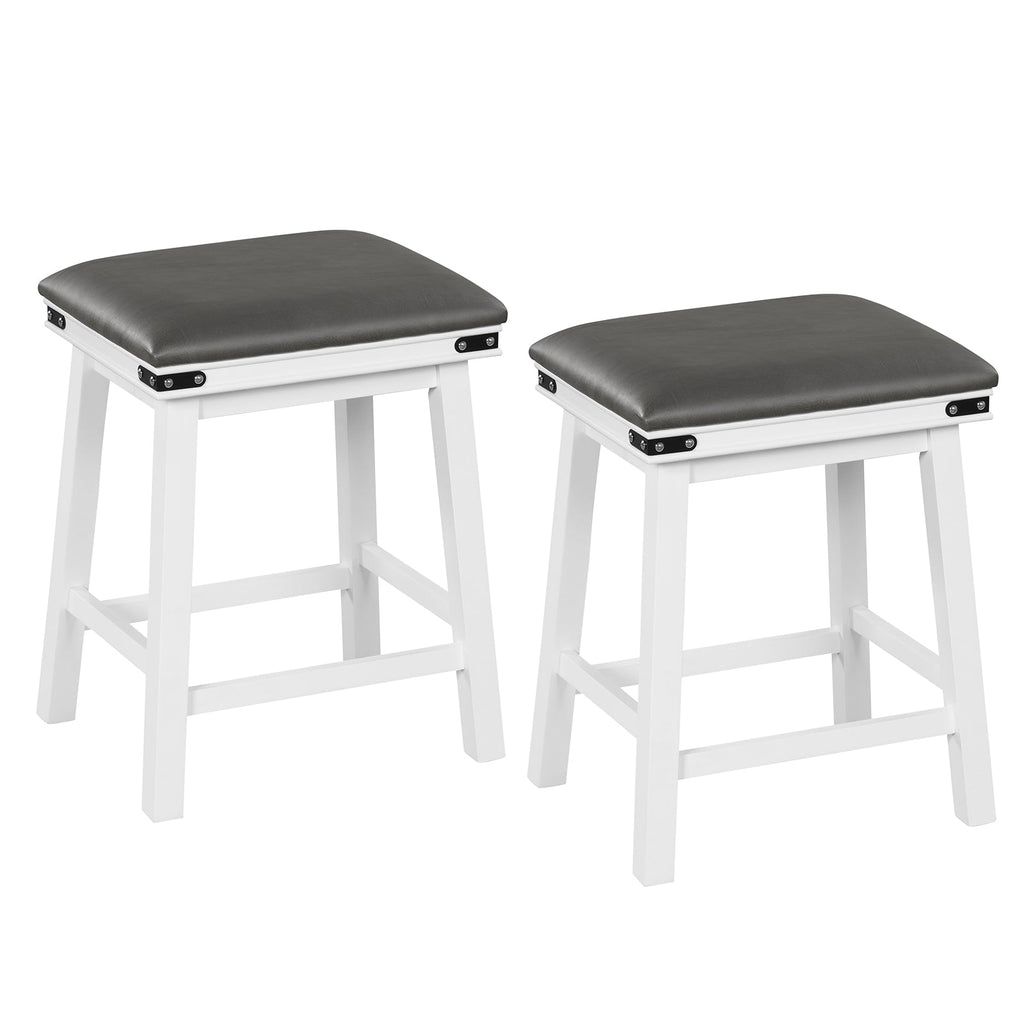 Set of 2 24/30 Inch Dining Bar Stool with Acacia Wood Frame-24 inches