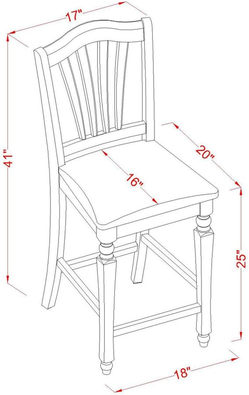 Black Counter Height Kitchen Chairs Set Of 2 For Dining