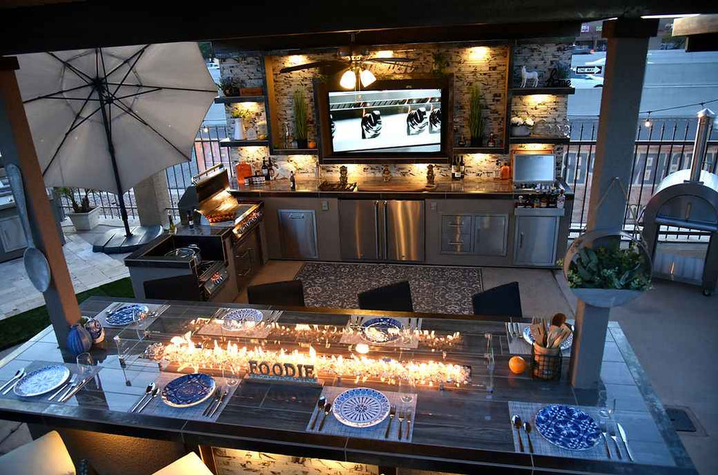 KoKoMo Montego Outdoor Kitchen BBQ Island – Stylish Built-In Grill Island for Patios