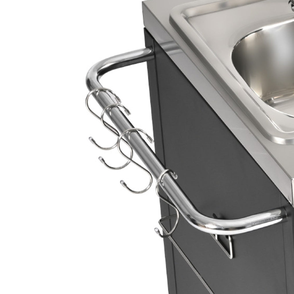 K&K 55.5' Outdoor Kitchen Island with 304 Stainless Steel Sink