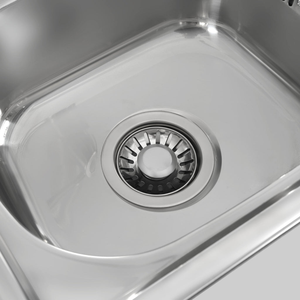 K&K 55.5' Outdoor Kitchen Island with 304 Stainless Steel Sink