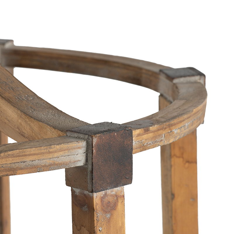 3 Light Wood Drum Chandelier