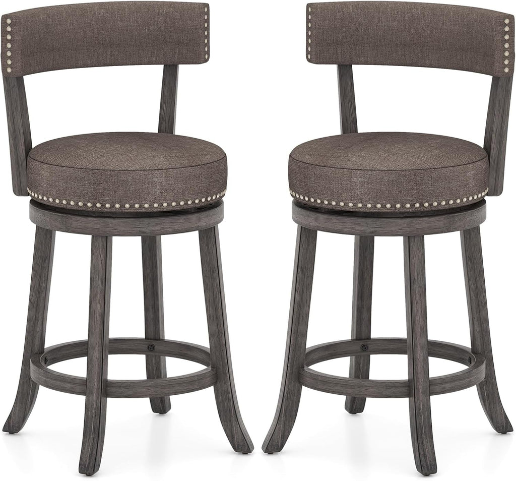 Swivel Bar Stools Set of Two for Kitchen