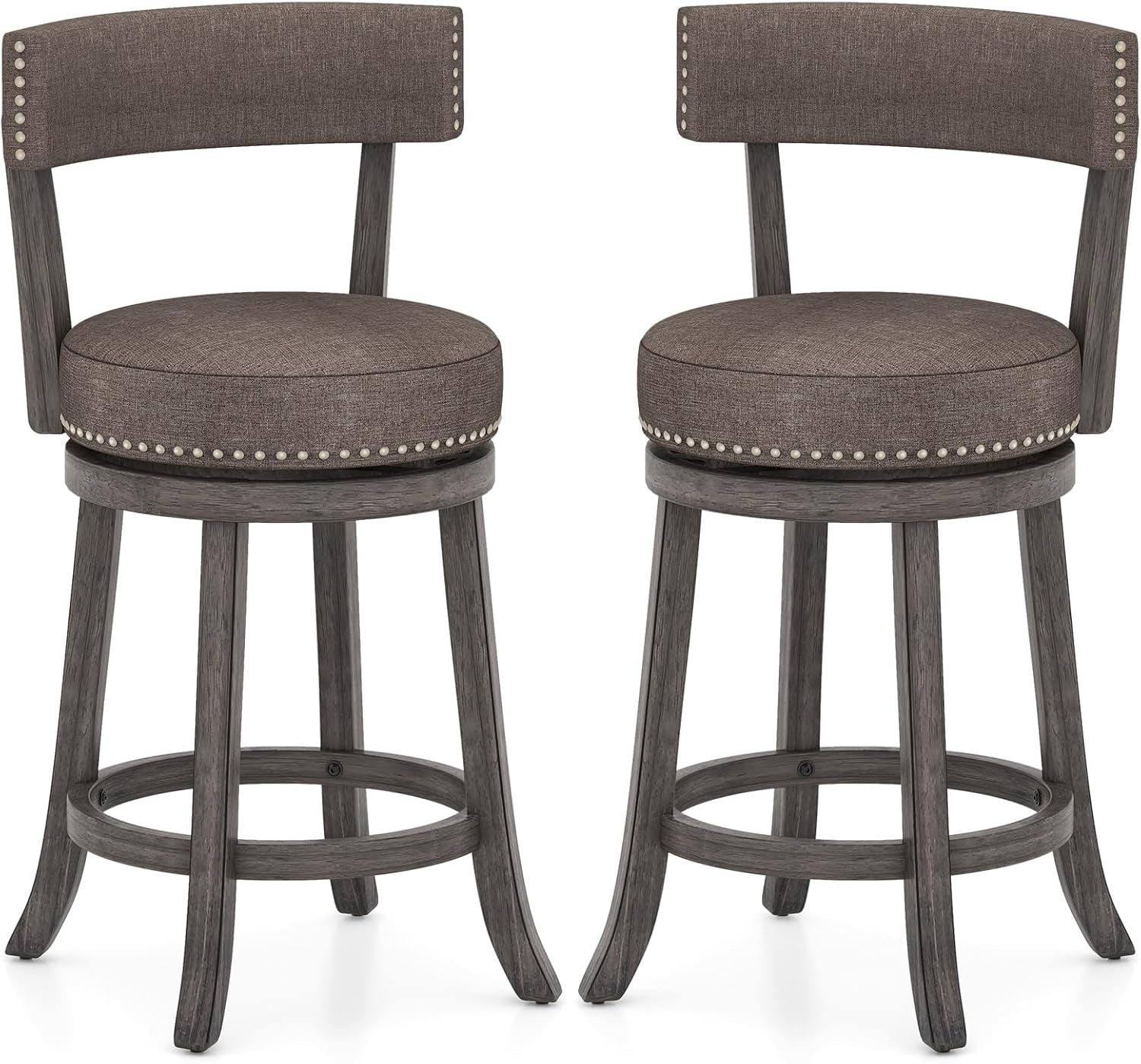 Swivel Bar Stools Set of Two for Kitchen