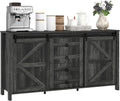 60 Inch Farmhouse Sideboard Buffet Cabinet Sliding Doors