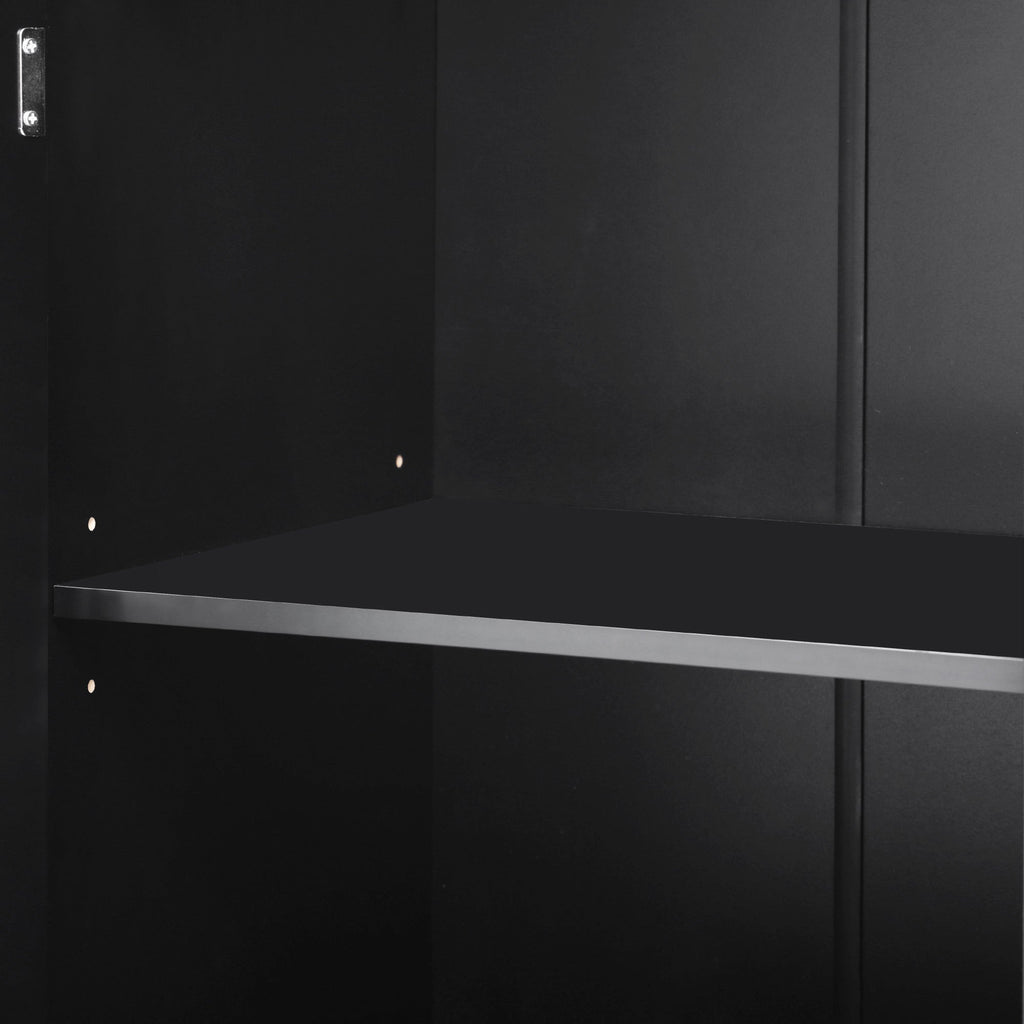 K&K 47.2' Farmhouse Kitchen Island with Drop Leaf, Kitchen Storage Island with Removable Side Racks, Two Drawers, Rolling Kitchen Cart on Wheels with Towel Rack, for Home, Kitchen, Dining Room, Black