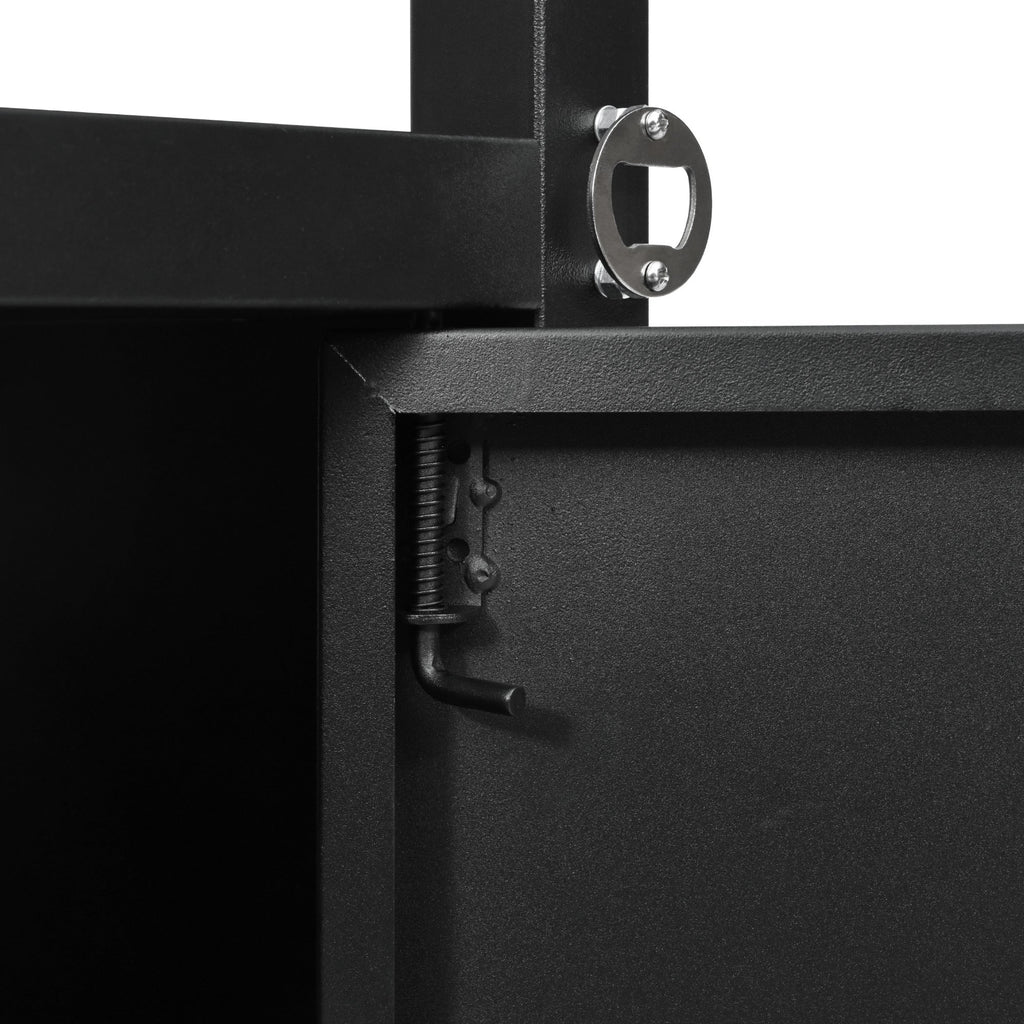 K&K 54.5' Outdoor Kitchen Island with Stainless Steel Tabletop and Storage