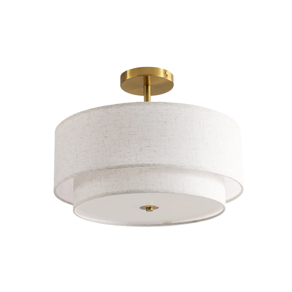15' Modern Ceiling Light Fabric Upholstered