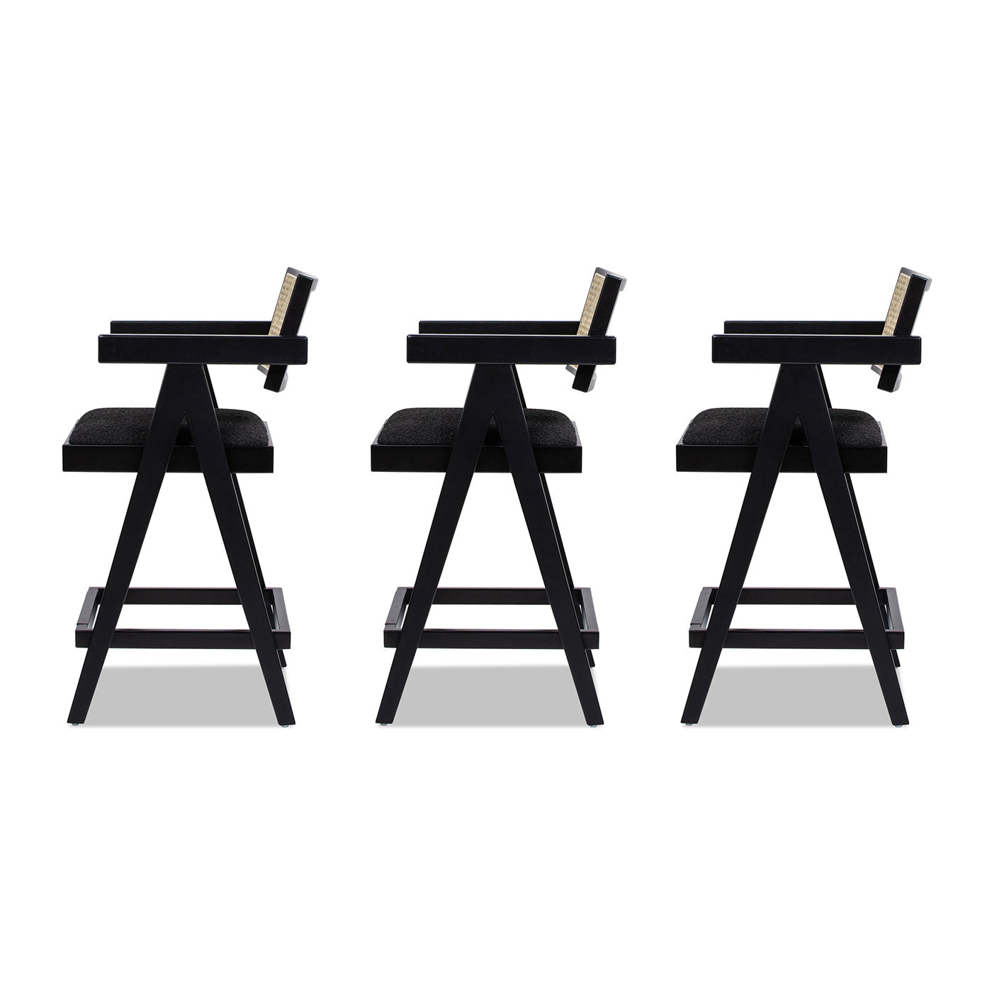 25.5" The Milano Ascensore™ Bar Stools — Set of Three