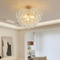 20-Inch Gold Ceiling Pendant Light with Threaded Clear Glass Globe Shade
