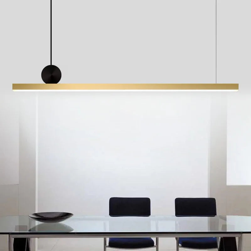 DecorBites™ Linear LED Gold Pendant Light for Island, Restaurant, Bar - Nordic Designer Style