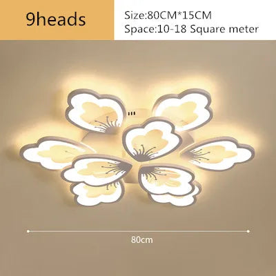 DecorBites™ Lotus Design LED Acrylic Chandelier Ceiling Lamp for Modern Living, Dining, and Study Rooms