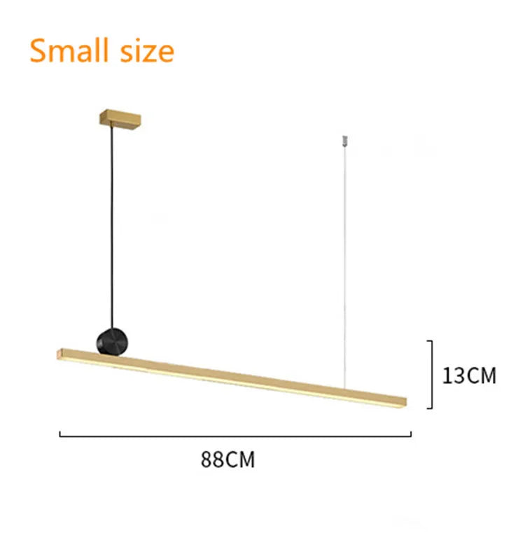 DecorBites™ Linear LED Gold Pendant Light for Island, Restaurant, Bar - Nordic Designer Style