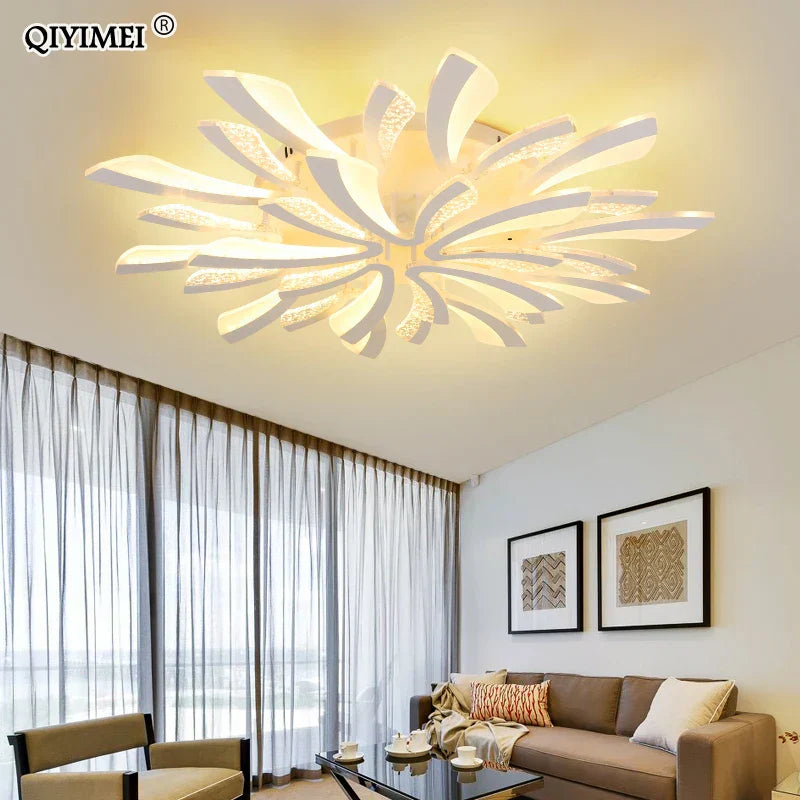 DecorBites™ LED Ceiling Chandelier Lights for Living Room Bedroom Dining Study White Black