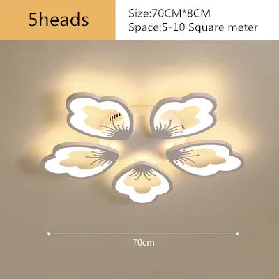 DecorBites™ Lotus Design LED Acrylic Chandelier Ceiling Lamp for Modern Living, Dining, and Study Rooms