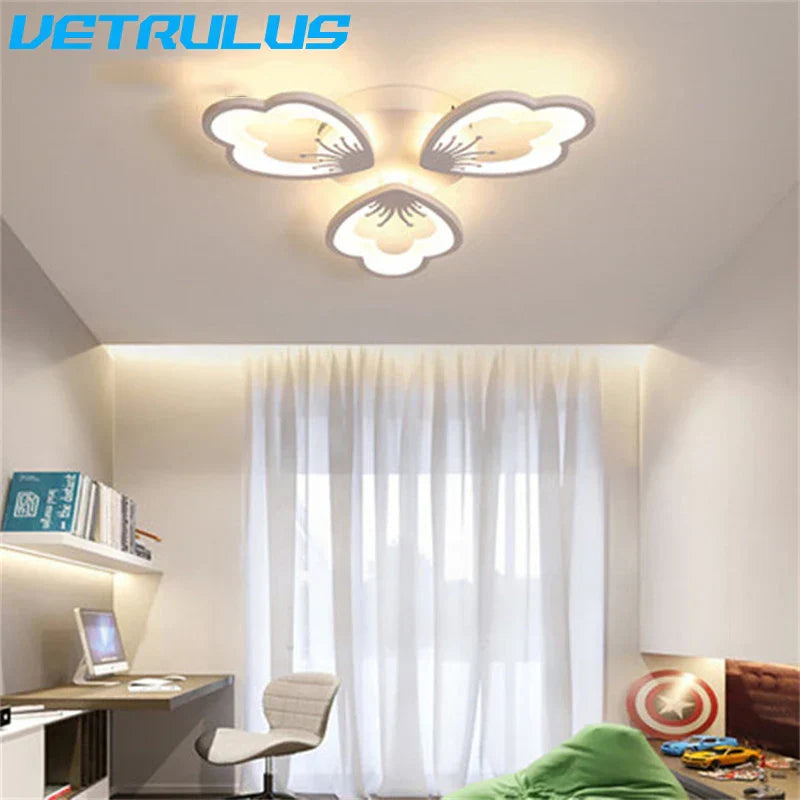 DecorBites™ Lotus Design LED Acrylic Chandelier Ceiling Lamp for Modern Living, Dining, and Study Rooms