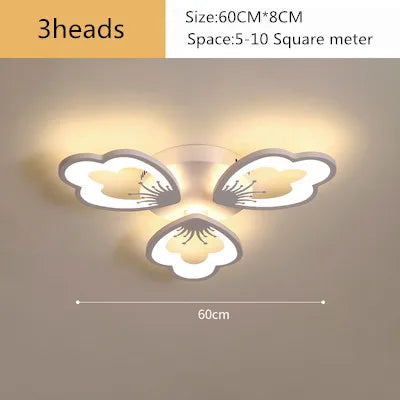 DecorBites™ Lotus Design LED Acrylic Chandelier Ceiling Lamp for Modern Living, Dining, and Study Rooms