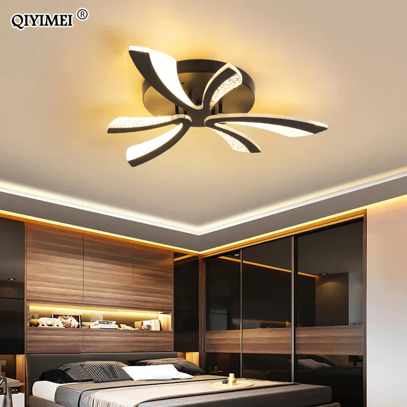 DecorBites™ LED Ceiling Chandelier Lights for Living Room Bedroom Dining Study White Black
