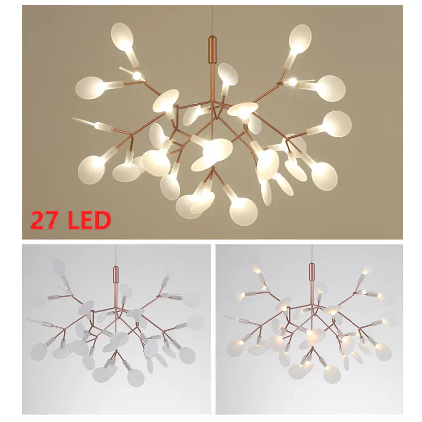 DecorBites™ Luxe Chandelier: Modern Nordic Ceiling Light for Living & Dining Room