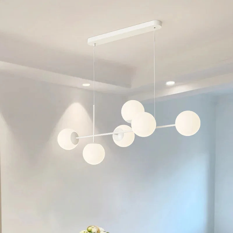 Elegant French White Pendant Lamps - Illuminate Your Dining Table and Kitchen Island with Timeless Charm