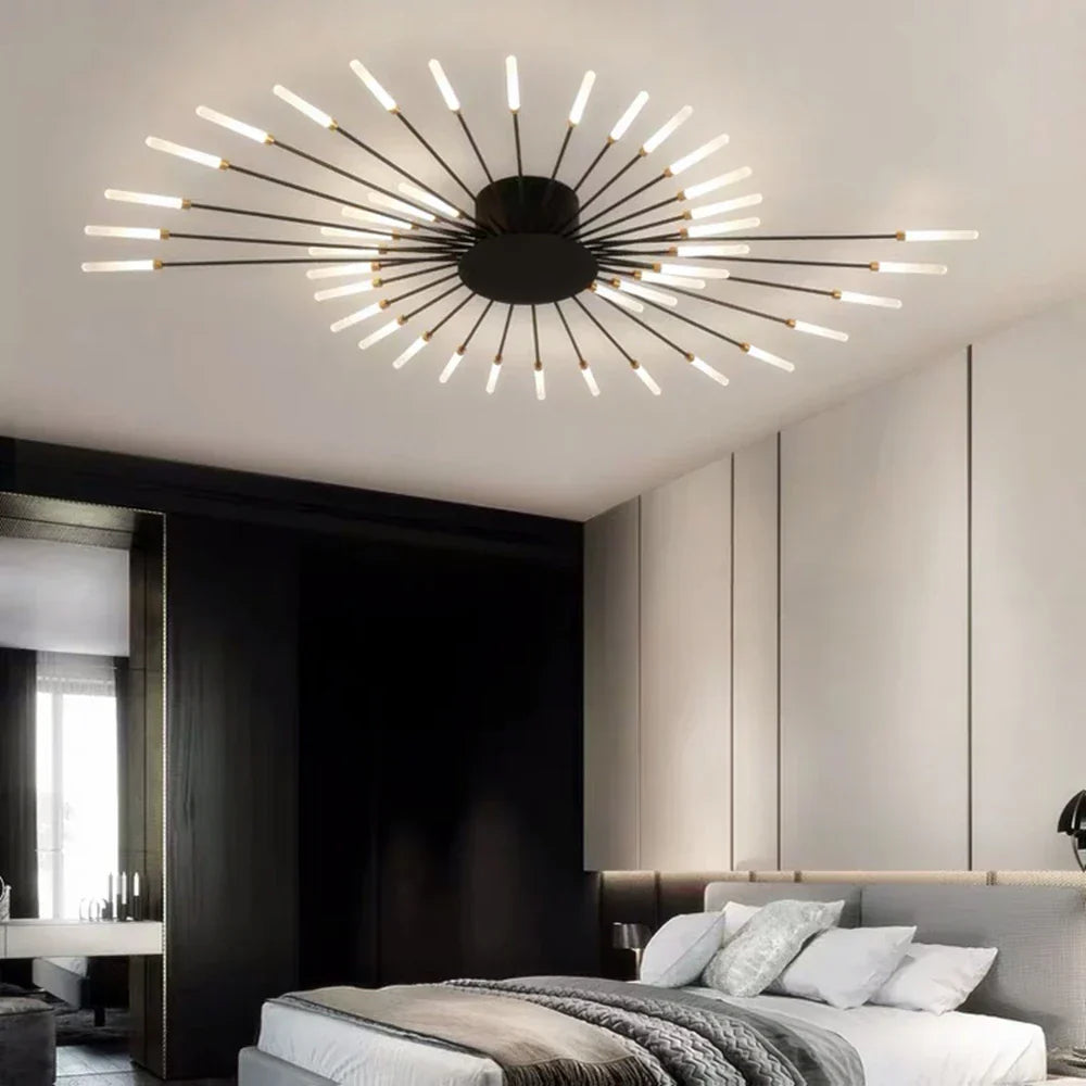 LED Fireworks Pendant Lamps - Modern Living Room Bedroom Chandelier Lighting
