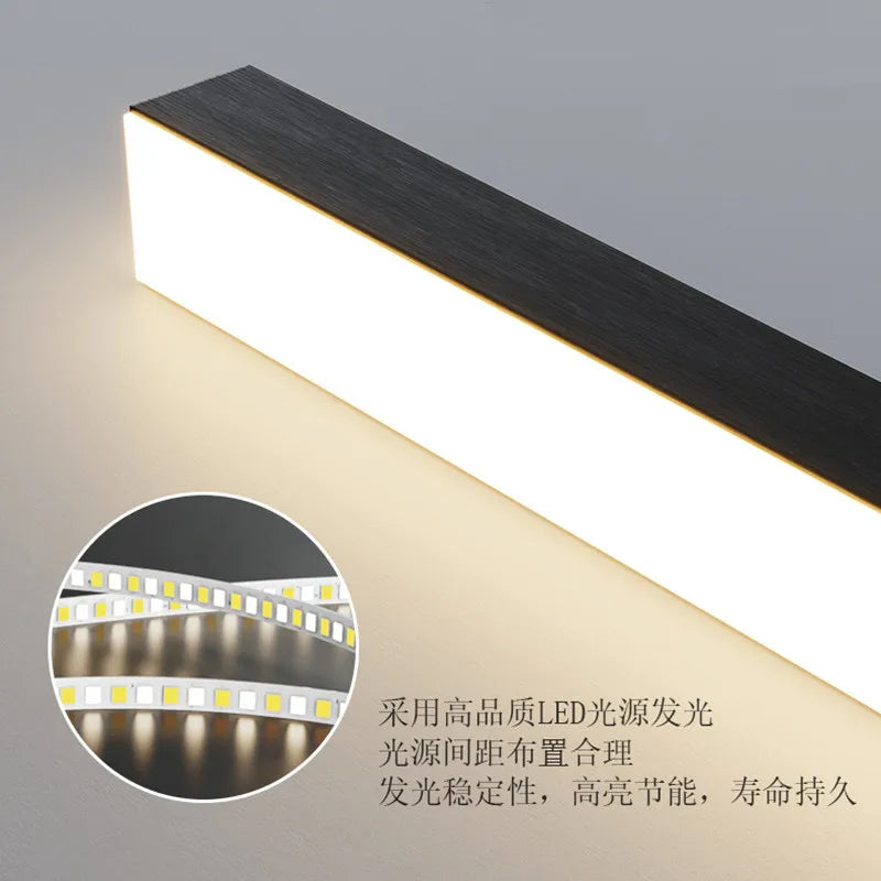 Sleek LED Ceiling Chandelier - Contemporary Lighting for Dining Tables, Kitchen Islands, and More