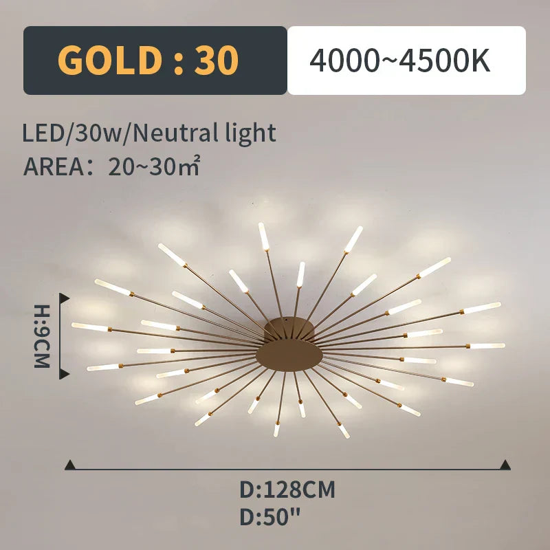 DecorBites™ LED Fireworks Pendant Lamps - Modern Living Room Bedroom Chandelier Lighting