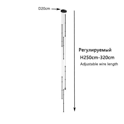 DecorBites™ Linear Creative Chandelier for Living Room Lobby, Bedroom, Hotel, Restaurant Lighting