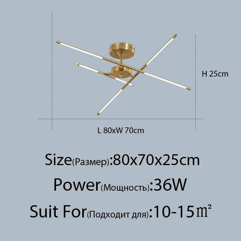 DecorBites™ Linen Ceiling Chandelier: Black Gold Pendant Lamp for Home, Office, or Restaurant