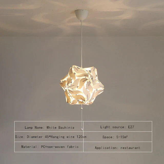 Luxe Bauhinia Chandelier: Elegant LED Decor for Store, Bedroom & More