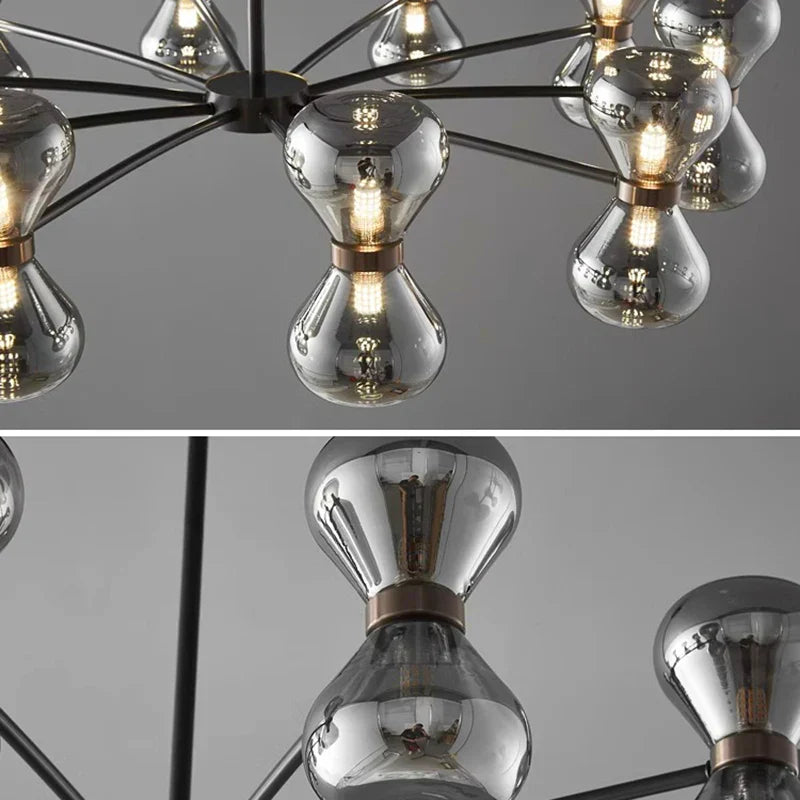 LED Pendant Chandelier: Stylish Ceiling Lamp for Bedroom, Living Room Decor
