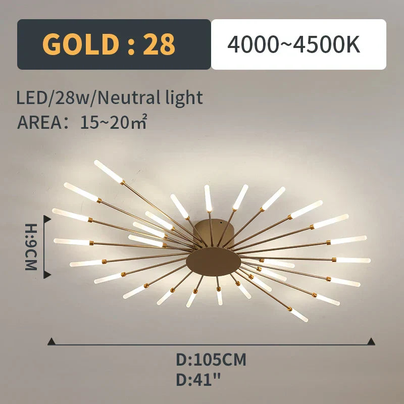 DecorBites™ LED Fireworks Pendant Lamps - Modern Living Room Bedroom Chandelier Lighting