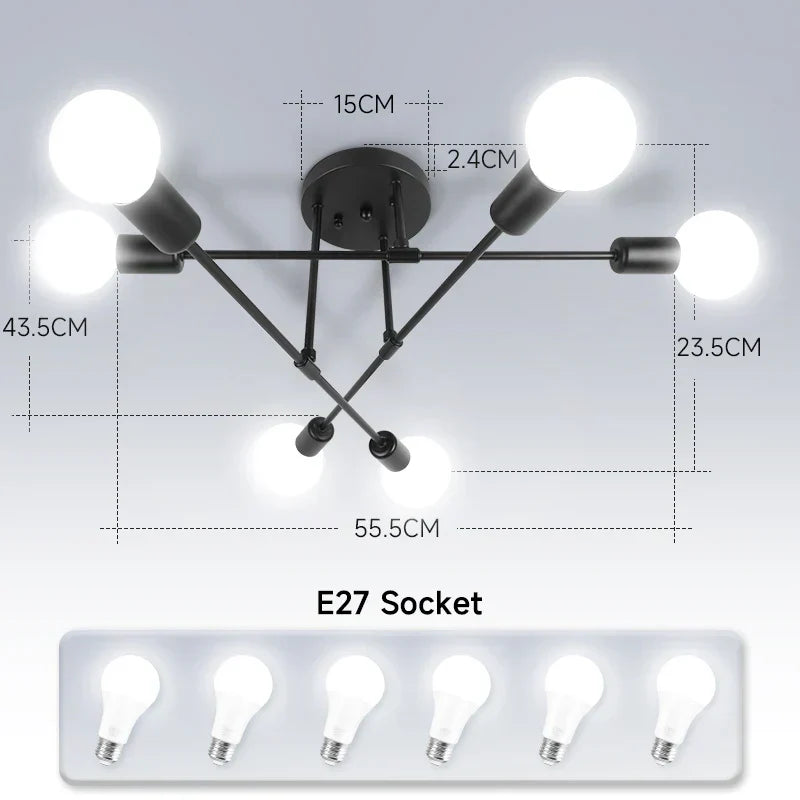 DecorBites™ LED Ceiling Chandelier Pendant Light for Kitchen Living Room Home Decor