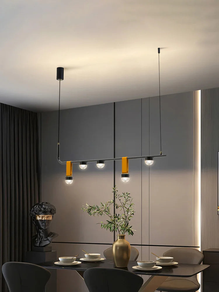 Modern LED Leather Chandelier - Nordic Pendant Light for Dining Room, Kitchen Island, and Ceiling Decor