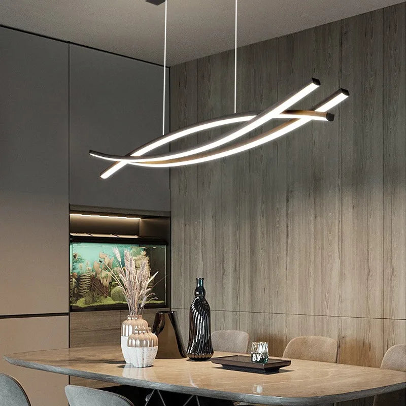Contemporary Aluminum Ceiling Chandelier - Modern Design for Dining Tables, Kitchen Islands, and More