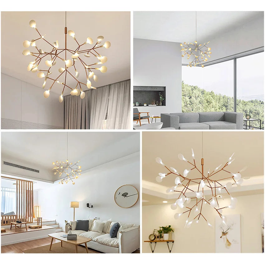 DecorBites™ Luxe Chandelier: Modern Nordic Ceiling Light for Living & Dining Room