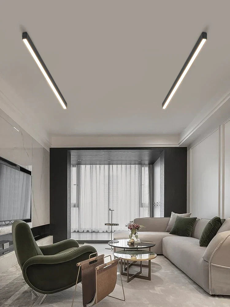 Linear LED Ceiling Light for Living Room Bedroom Aisle Balcony Dining Minimalist Lustre