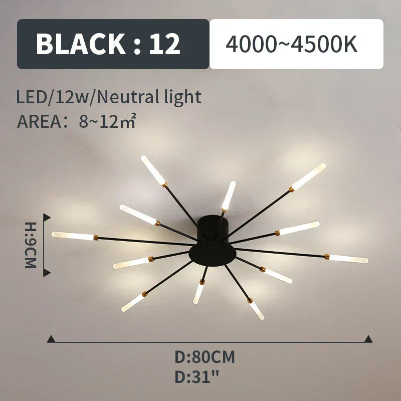 DecorBites™ LED Fireworks Pendant Lamps - Modern Living Room Bedroom Chandelier Lighting