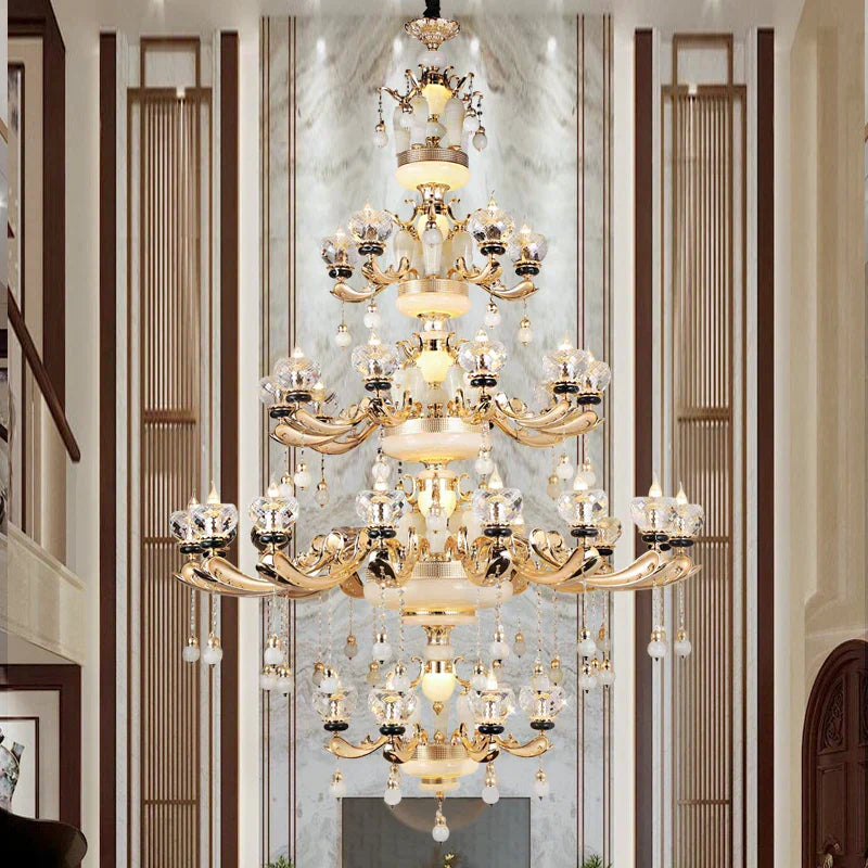 DecorBites™ Luxe Crystal Chandelier for Bedroom, Living Room, and Dining Room