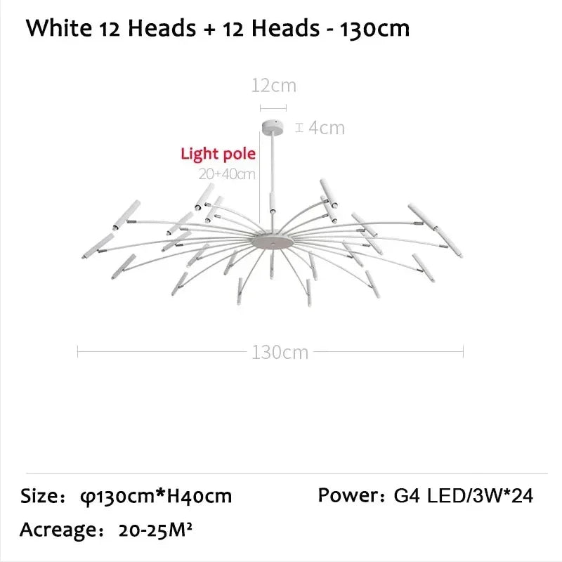 DecorBites™ LED Ceiling Chandelier Nordic Living Dining Room Bedroom Lighting Fixture