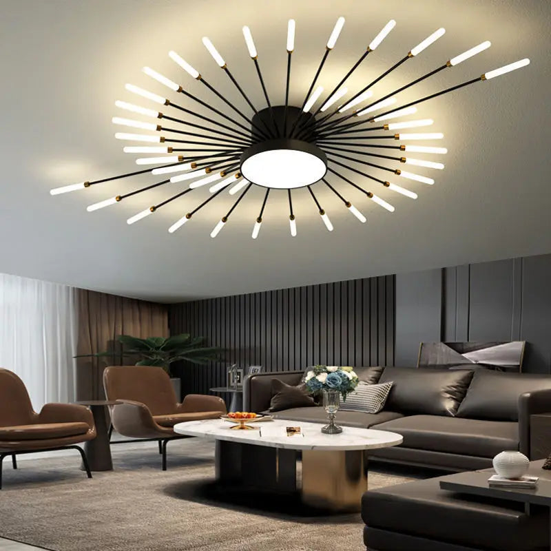 LED Fireworks Pendant Lamps - Modern Living Room Bedroom Chandelier Lighting