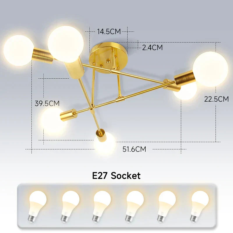 DecorBites™ LED Ceiling Chandelier Pendant Light for Kitchen Living Room Home Decor