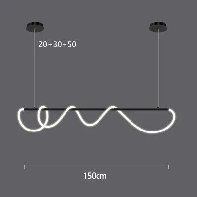DecorBites™ LED Long Hose Chandelier for Dining Room Kitchen Bar Pendant Lamp