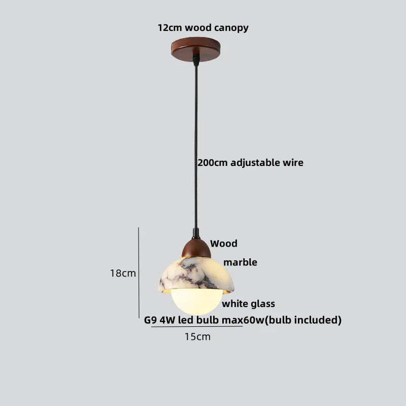 DecorBites™ LED Pendant Lamp Adjustable Wire Globe Hanging Light Fixtures